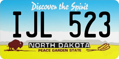ND license plate IJL523