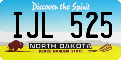 ND license plate IJL525
