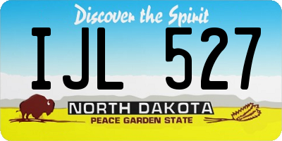 ND license plate IJL527