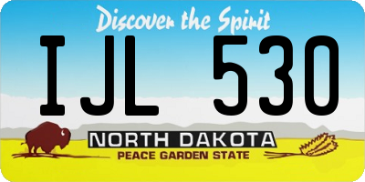 ND license plate IJL530