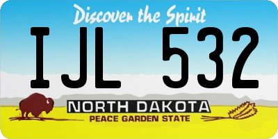 ND license plate IJL532