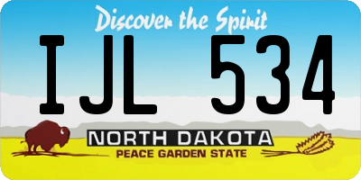 ND license plate IJL534