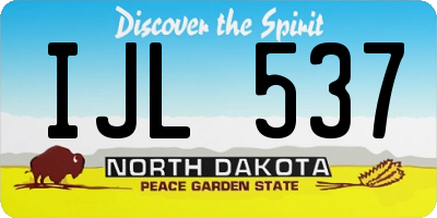 ND license plate IJL537