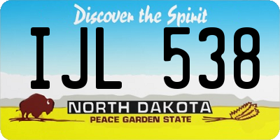 ND license plate IJL538