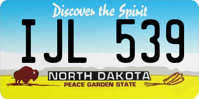 ND license plate IJL539