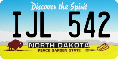 ND license plate IJL542
