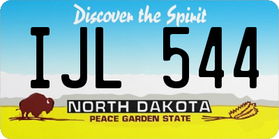 ND license plate IJL544