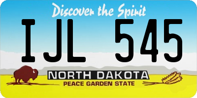ND license plate IJL545