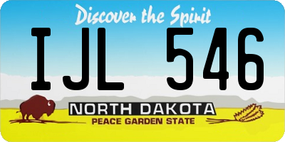 ND license plate IJL546