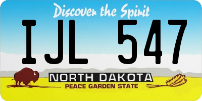 ND license plate IJL547