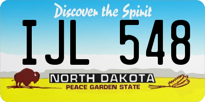 ND license plate IJL548