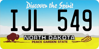 ND license plate IJL549