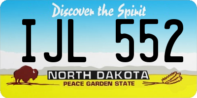 ND license plate IJL552
