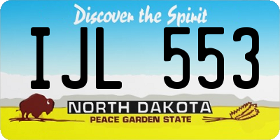 ND license plate IJL553
