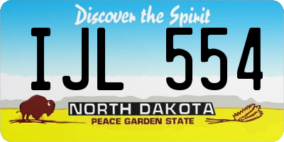 ND license plate IJL554