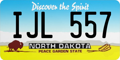 ND license plate IJL557