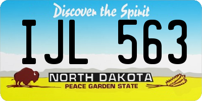 ND license plate IJL563