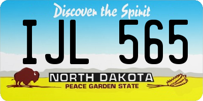 ND license plate IJL565
