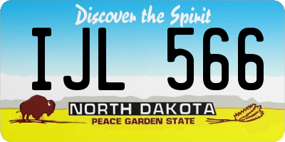 ND license plate IJL566