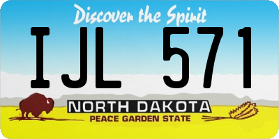 ND license plate IJL571