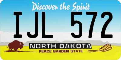 ND license plate IJL572