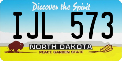 ND license plate IJL573