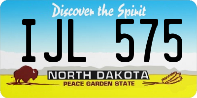 ND license plate IJL575