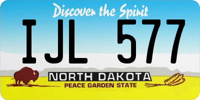 ND license plate IJL577