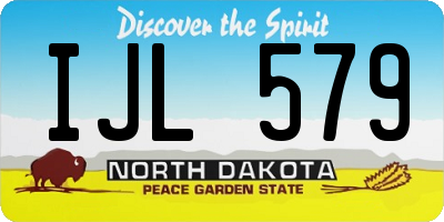 ND license plate IJL579