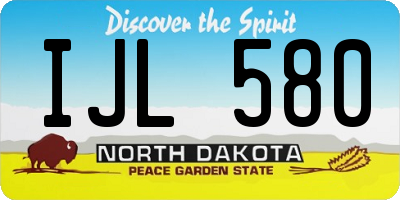 ND license plate IJL580