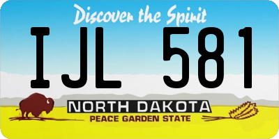 ND license plate IJL581