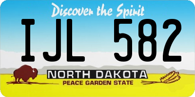 ND license plate IJL582