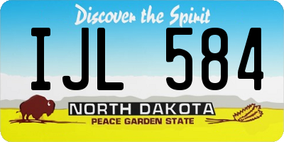 ND license plate IJL584