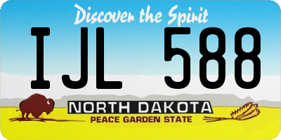 ND license plate IJL588