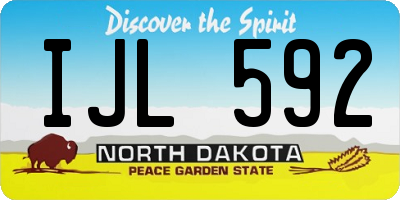 ND license plate IJL592