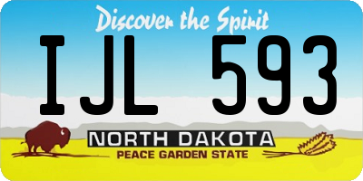 ND license plate IJL593