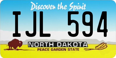 ND license plate IJL594