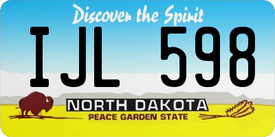 ND license plate IJL598