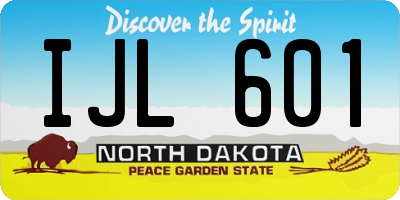 ND license plate IJL601