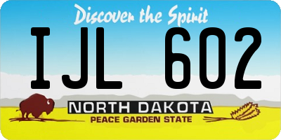 ND license plate IJL602