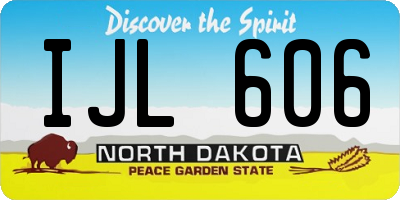 ND license plate IJL606