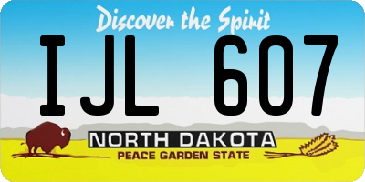 ND license plate IJL607