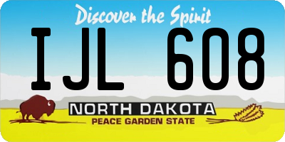 ND license plate IJL608