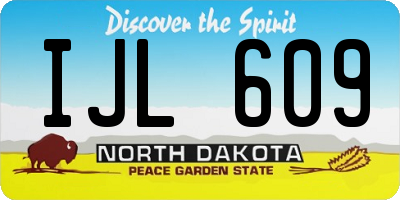 ND license plate IJL609
