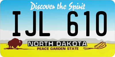 ND license plate IJL610