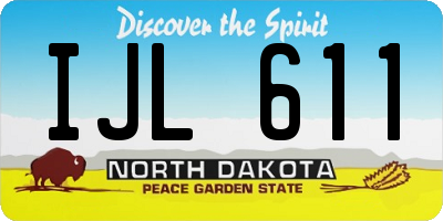 ND license plate IJL611