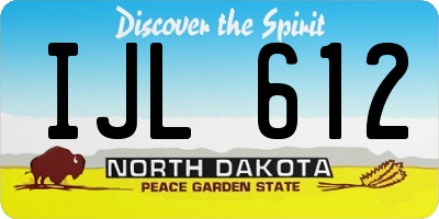 ND license plate IJL612