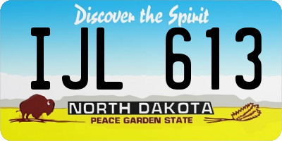 ND license plate IJL613
