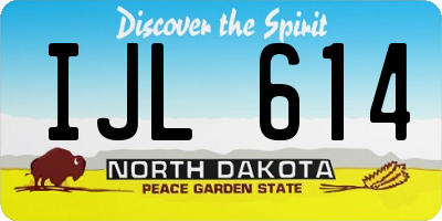 ND license plate IJL614