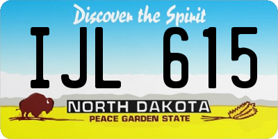 ND license plate IJL615